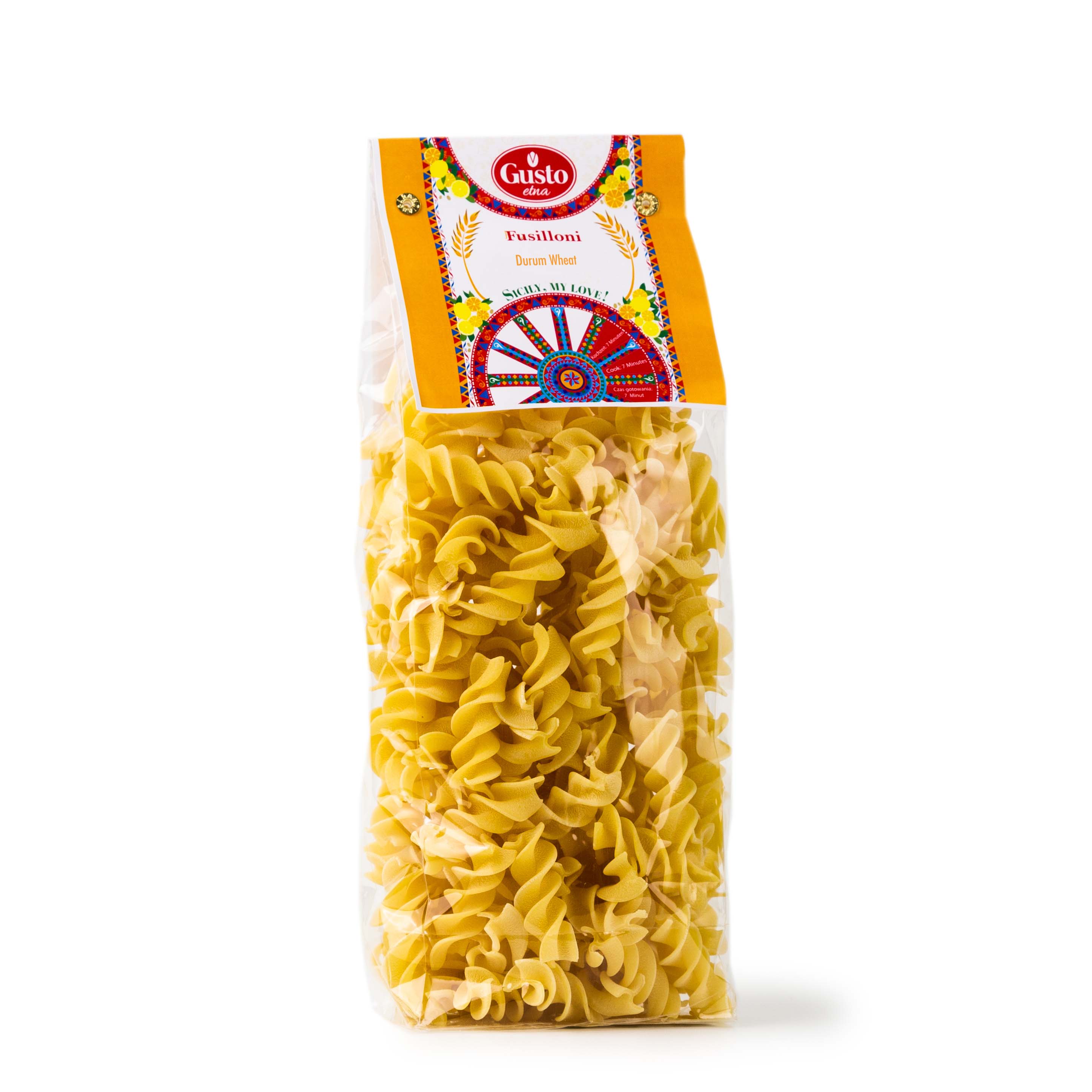 Gusto ETNA, Fusilloni Pasta, 17.6 oz (500 g), Italian Fusilloni Durum Wheat Pasta