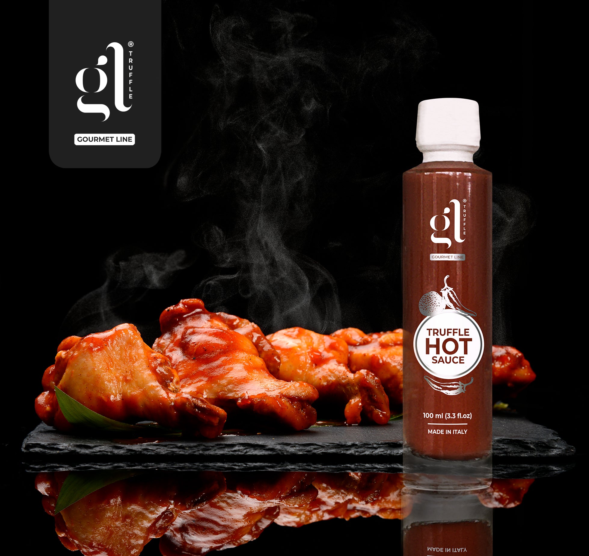 Fiery and flavorful - Enjoy the perfect blend of heat from ripe chili peppers and the earthy richness of black summer truffle. Gourmet condiment - Elevate your dishes with a touch of luxury and complexity, adding depth to your culinary creations.