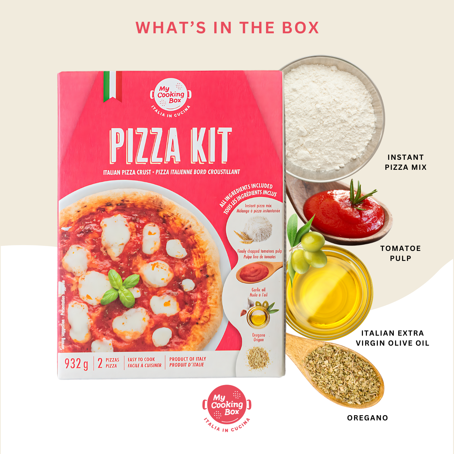 Unboxing the My Cooking Box Pizza Kit, revealing all the delicious ingredients and tools for a perfect pizza night.