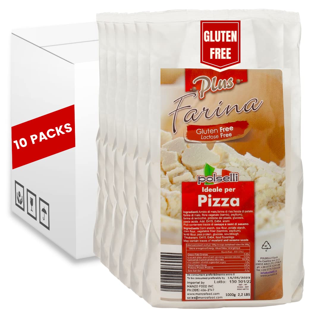 "Polselli Gluten-Free Flour 2.2 lb bag - Premium Italian flour for gluten-free baking and cooking."