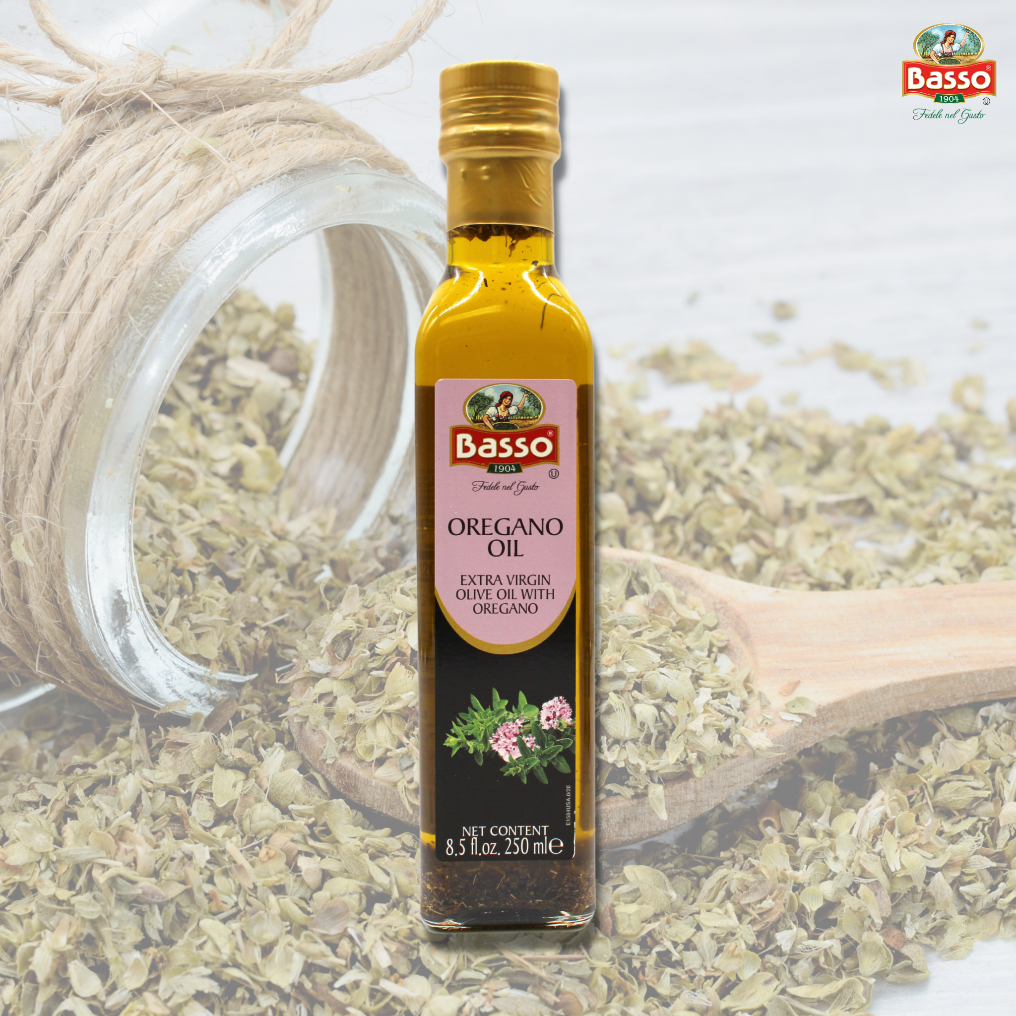 Basso Extra Virgin Olive Oil Oregano 8.5 fl oz