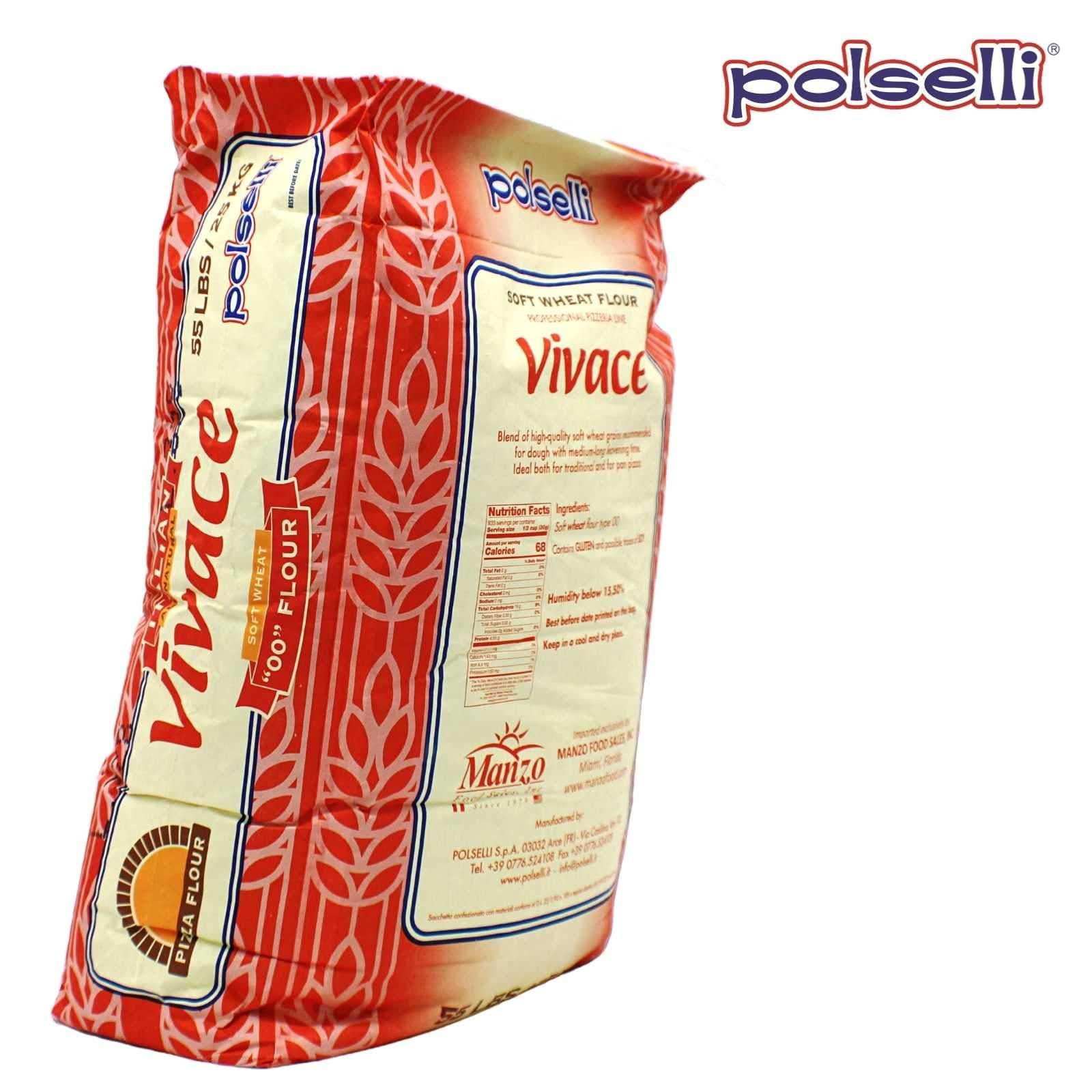 Polselli: 00 Pizza Flour (Vivace) 55 lbs. Bag - Wholesale Italian Food