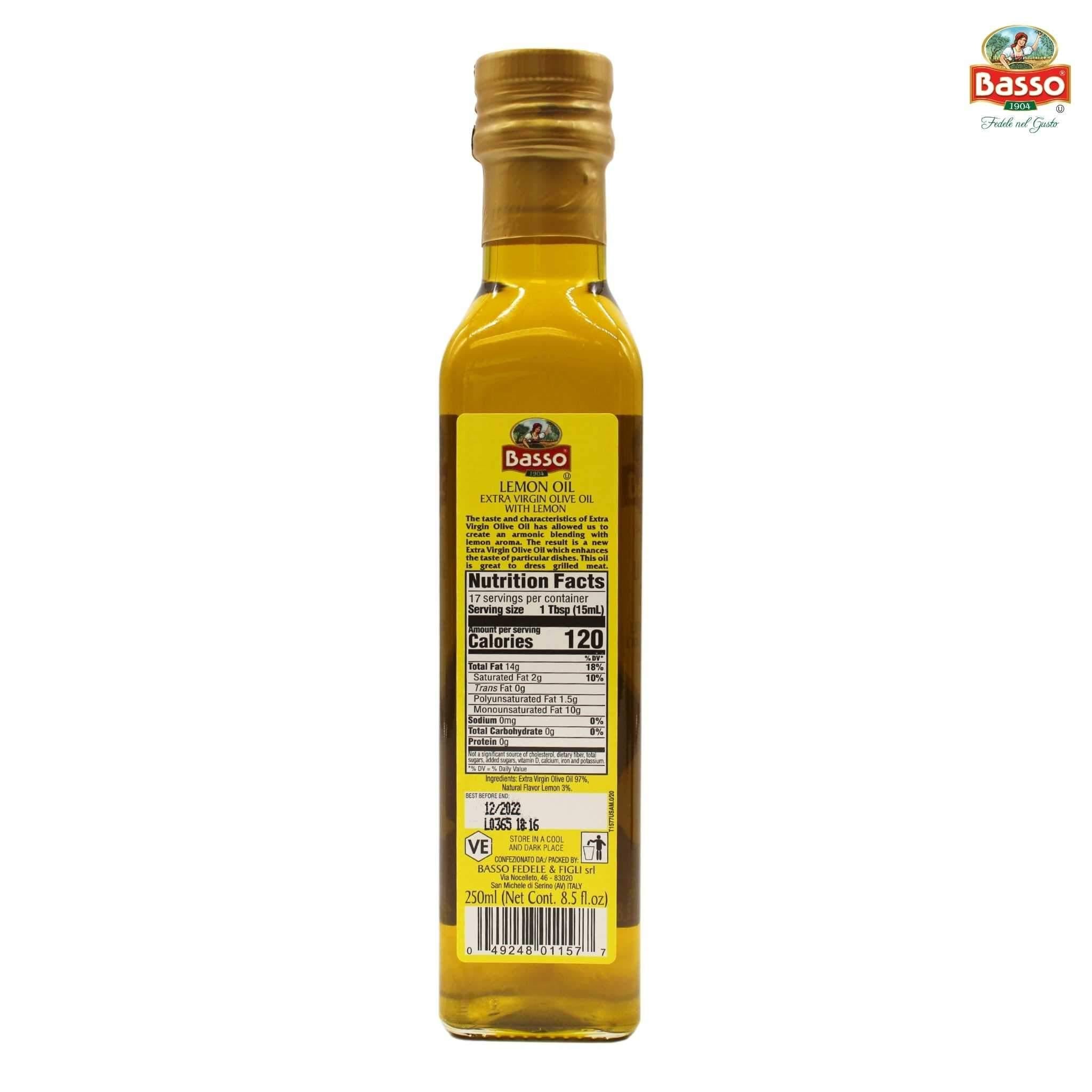 Basso Extra Virgin Olive Oil Lemon 8.5 fl oz
