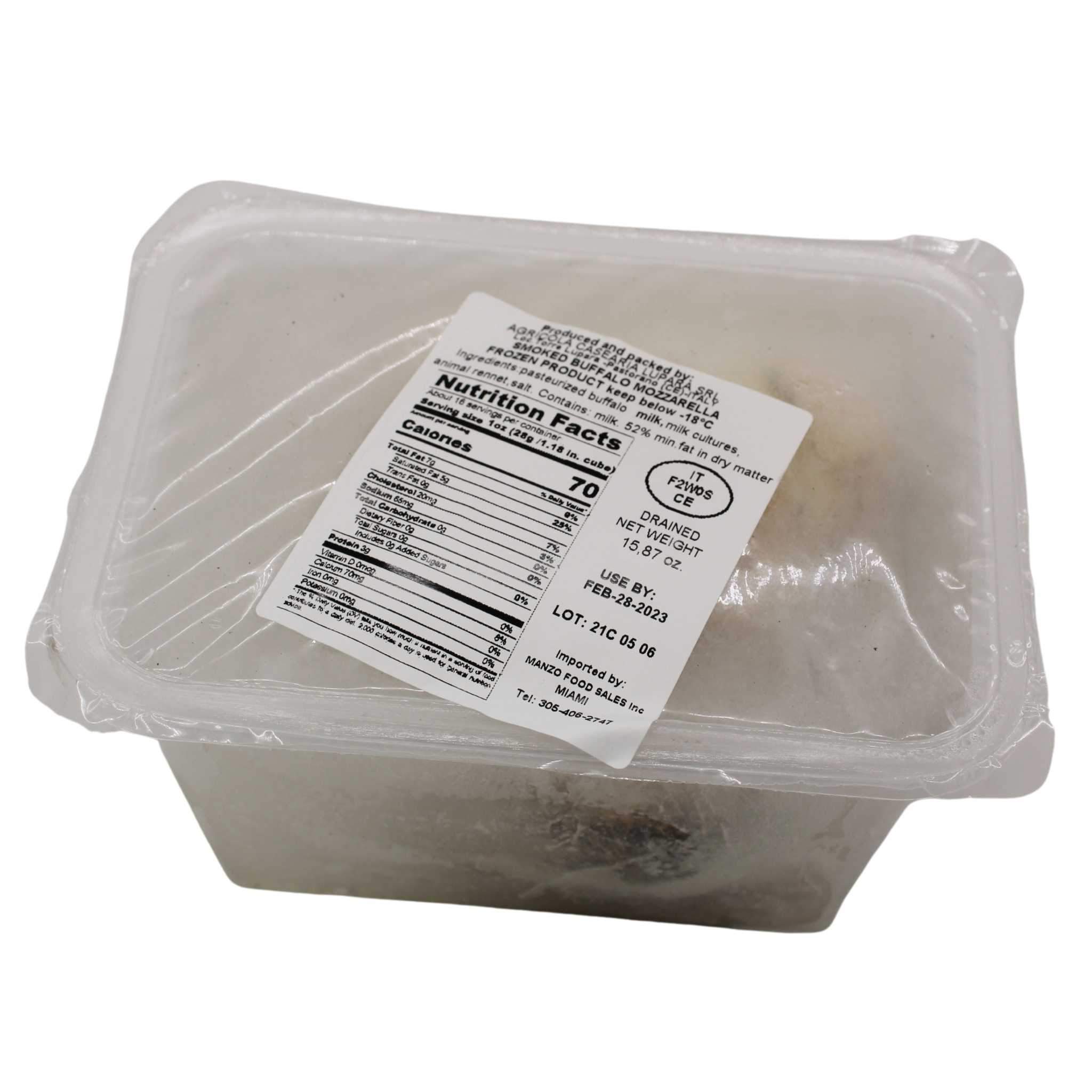 One container of Frozen Lupara Smoke Buffalo Mozzarella