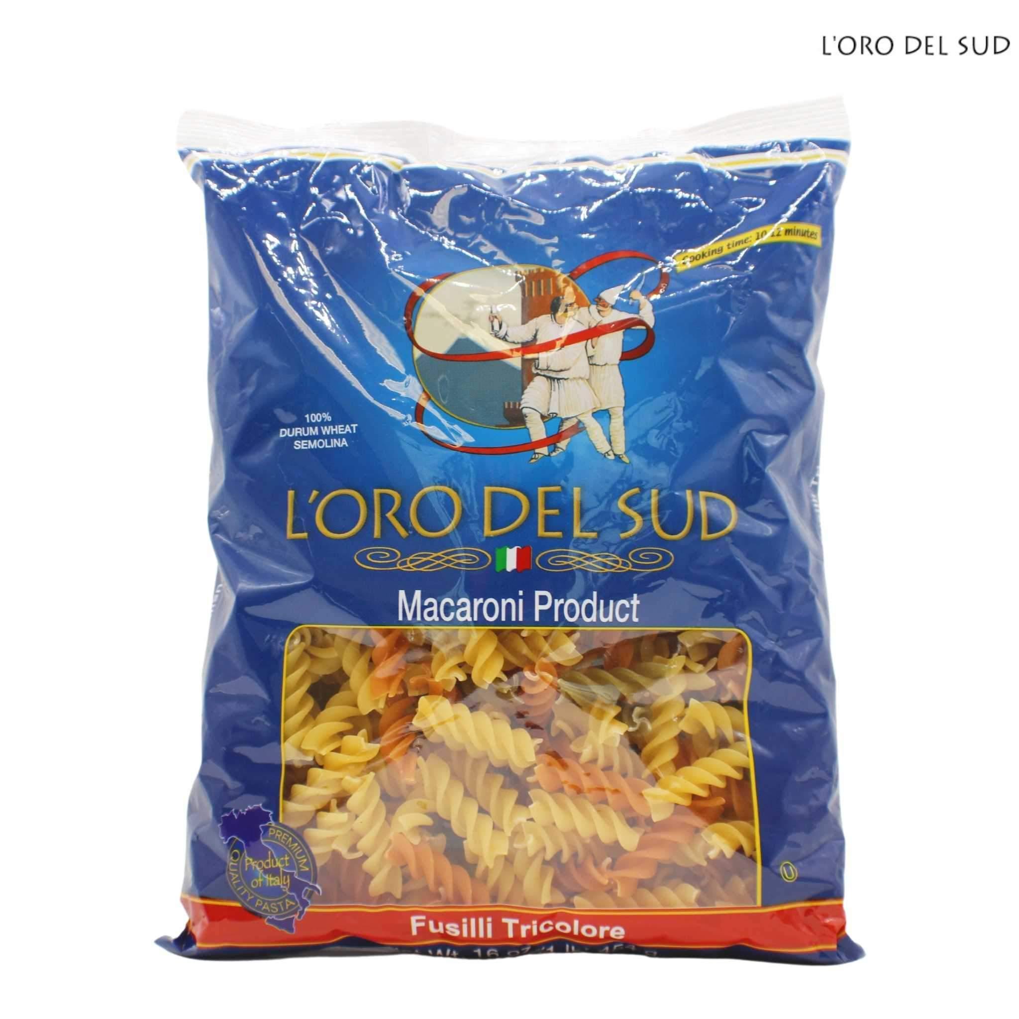 L'Oro Del Sud Tri-Color Fusilli Pasta 1 lb. Bag
