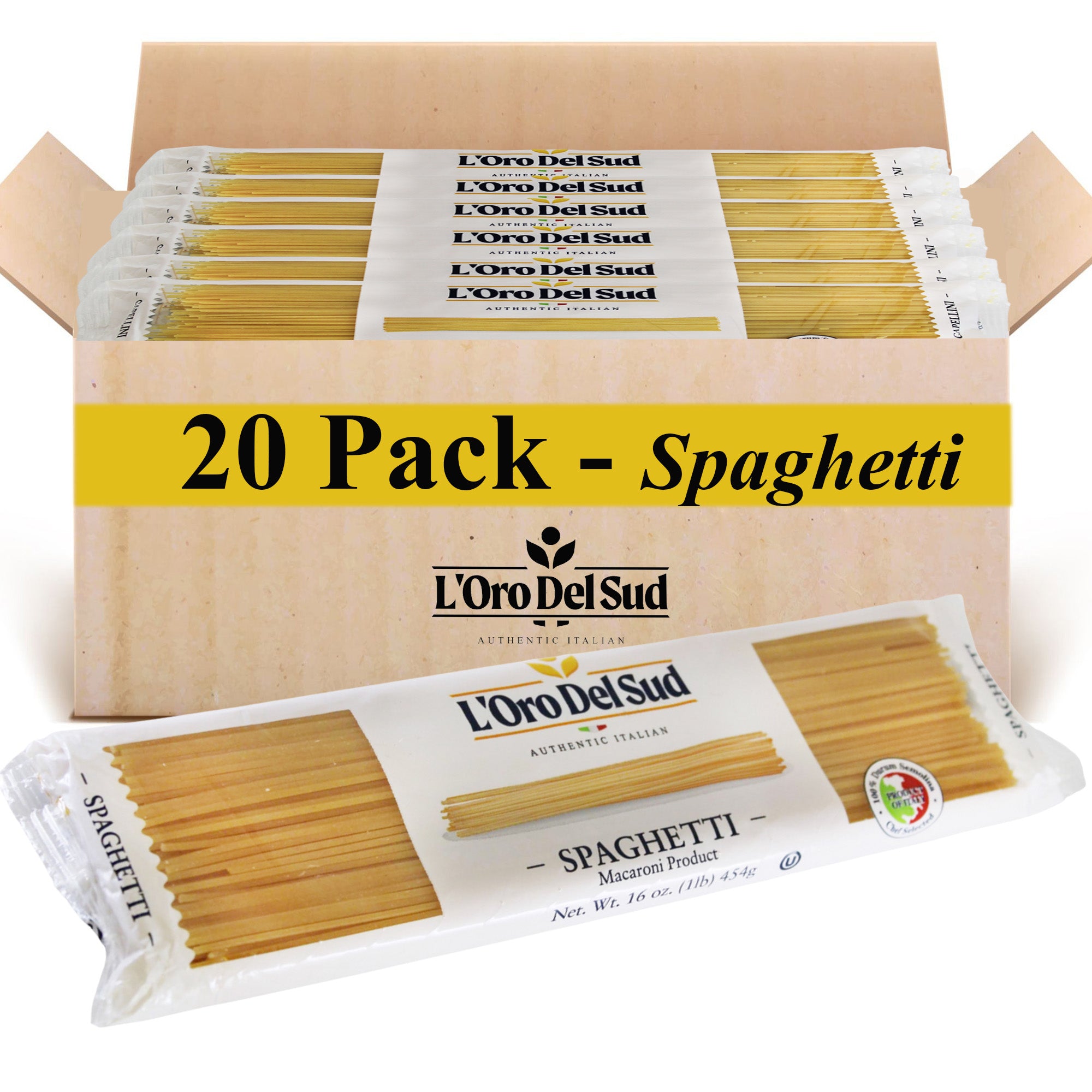 L'Oro Del Sud Spaghetti Pasta 1 lb. Bag