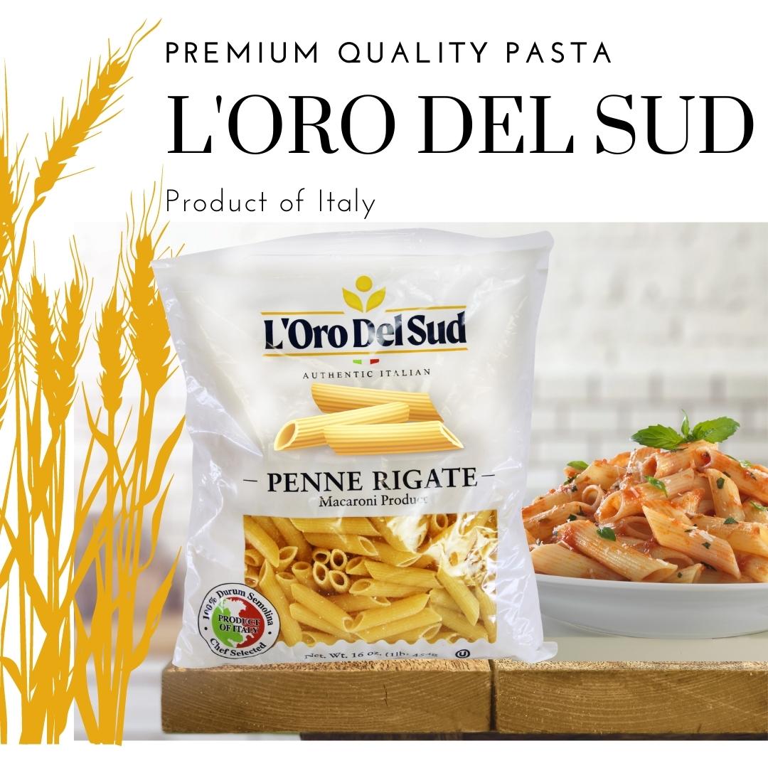 L'Oro Del Sud Penne Rigate Pasta 1 lb. Bags
