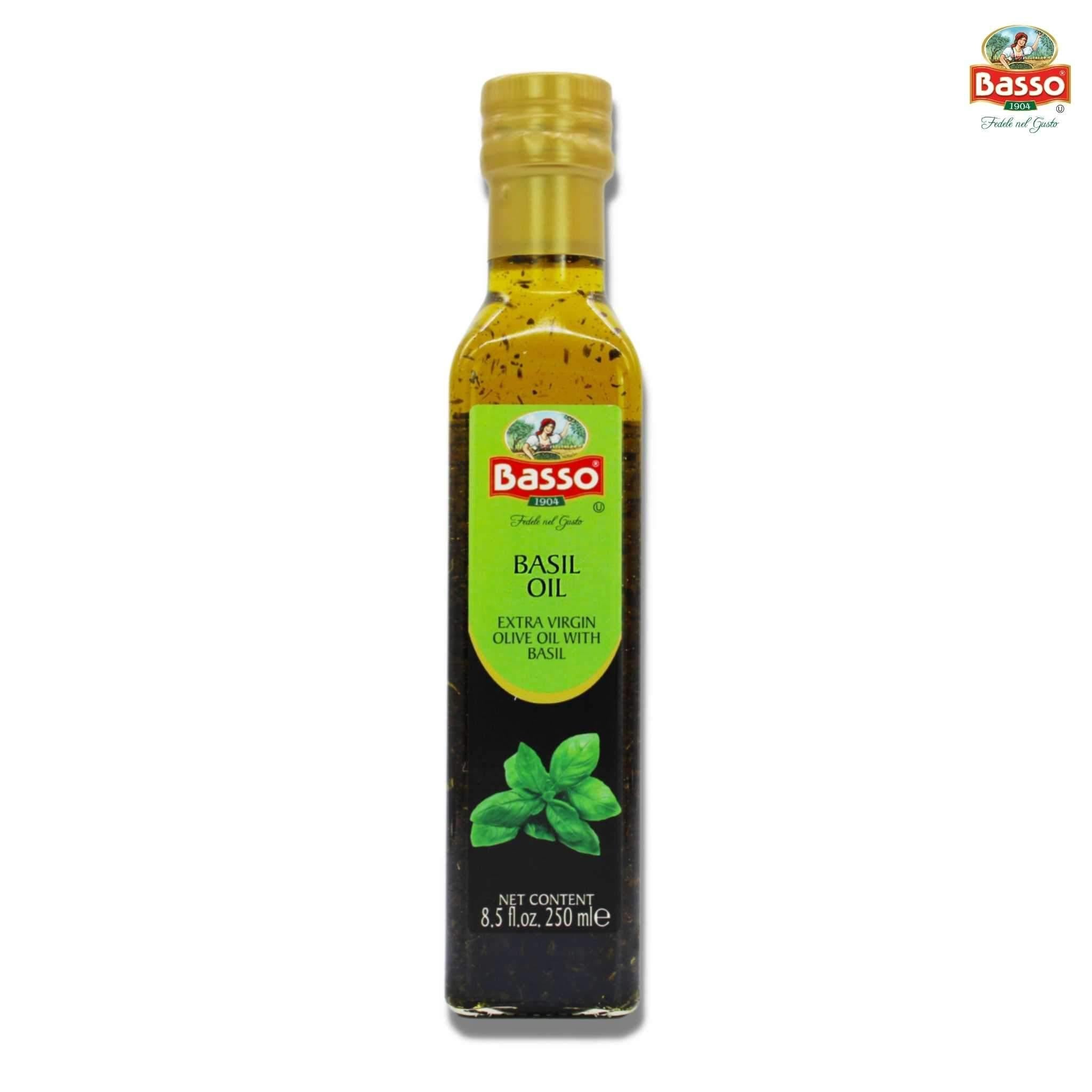 Basso Extra Virgin Olive Oil Basil 8.5 fl oz