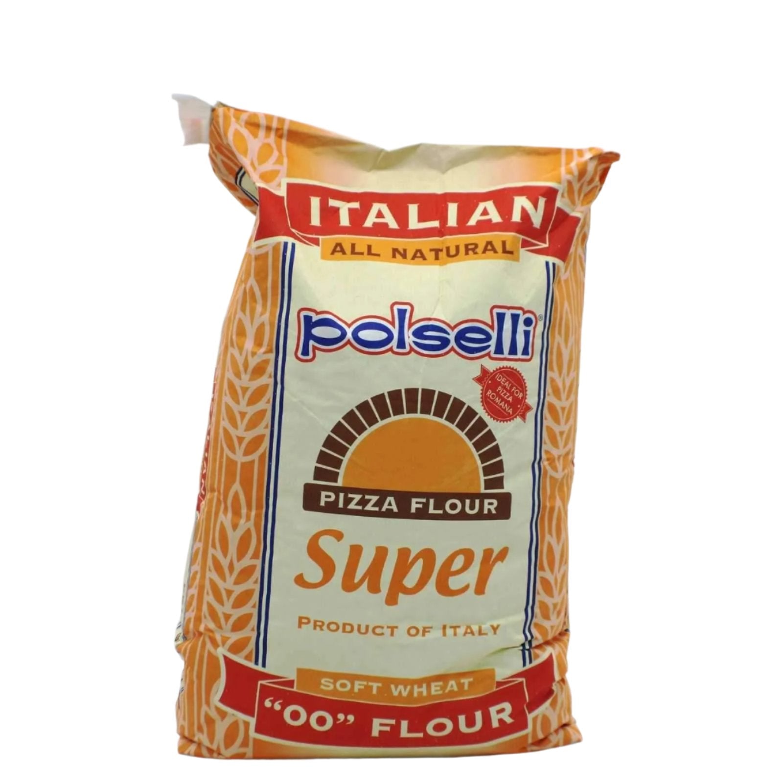 "Polselli 00 Pizza Flour (Super) 55 lbs bag - Premium Italian flour for authentic pizza dough, ideal for professional use."